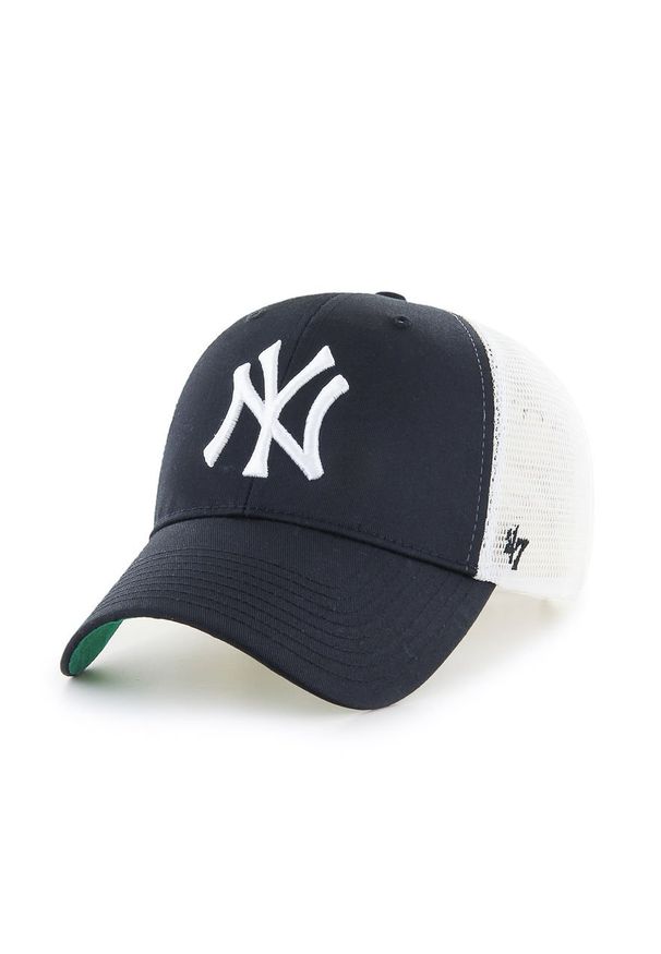 47 Brand - 47brand - Czapka New York Yankees. Kolor: czarny. Materiał: materiał. Wzór: gładki