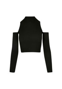 damska prążkowany Koszulka z długim rękawem Urban Classics GT. Kolor: czarny. Materiał: prążkowany. Długość rękawa: długi rękaw. Długość: długie. Styl: elegancki #1