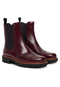 ecco - ECCO Botki 23288361291 Bordowy. Kolor: czerwony. Materiał: skóra #5