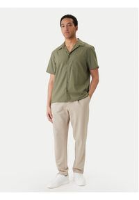 Calvin Klein Spodnie materiałowe LV04LF607G Beżowy Tapered Fit. Kolor: beżowy. Materiał: wiskoza #3