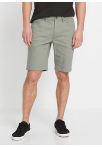 bonprix - Bermudy ze stretchem, regular fit (2-pak). Kolor: beżowy #1