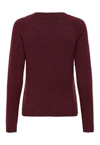only - ONLY Sweter Rica 15204279 Bordowy Regular Fit. Kolor: czerwony. Materiał: syntetyk #3