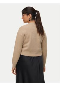 Vero Moda Kardigan Gold Art 10332210 Beżowy Regular Fit. Kolor: beżowy. Materiał: syntetyk
