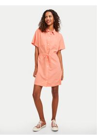JJXX Sukienka koszulowa Sana 12249747 Pomarańczowy Relaxed Fit. Kolor: pomarańczowy. Materiał: bawełna. Typ sukienki: koszulowe #1