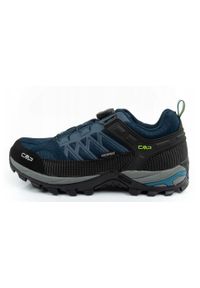 Buty sportowe męskie trekkingowe CMP Rigel wodoodporne FITGO. Kolor: niebieski, czarny, wielokolorowy. Materiał: materiał, skóra. Szerokość cholewki: normalna. Sport: turystyka piesza