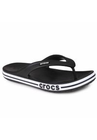 Japonki plażowe męskie plażowe Crocs BAYABAND FLIP. Okazja: na plażę. Kolor: czarny, wielokolorowy, biały