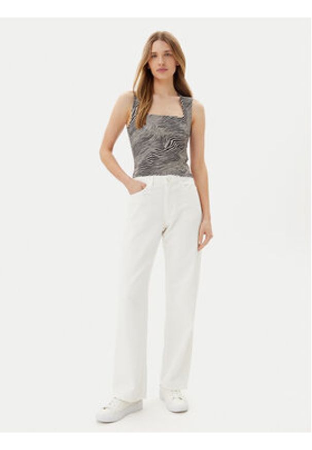 Vero Moda Top Million 10312751 Beżowy Slim Fit. Kolor: beżowy. Materiał: syntetyk