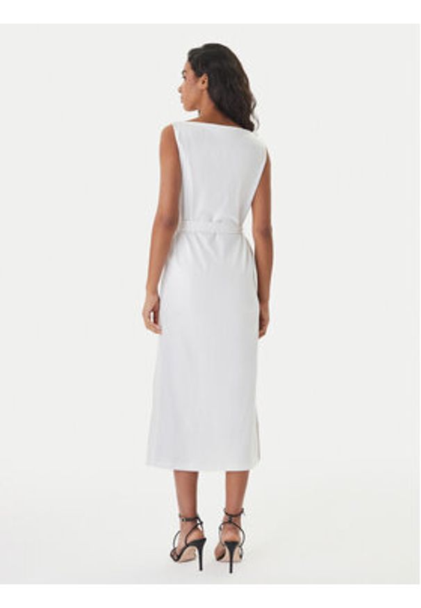 BOSS Sukienka koktajlowa Emiaky 50558902 Biały Slim Fit. Kolor: biały. Materiał: bawełna. Styl: wizytowy