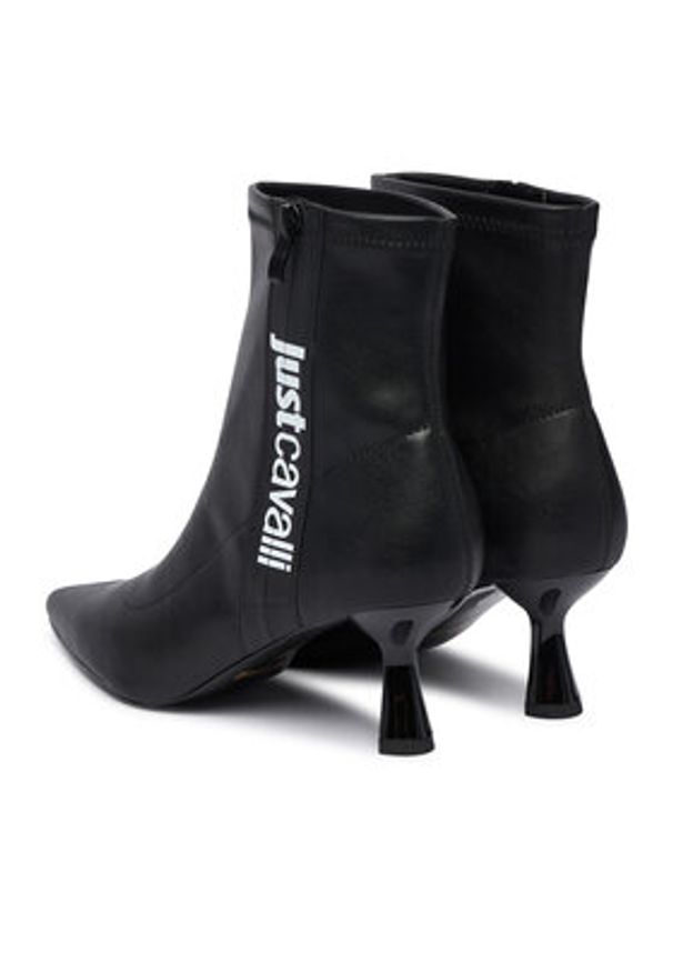 Just Cavalli Botki 79RA3S42 ZSD55 Czarny. Kolor: czarny. Materiał: skóra