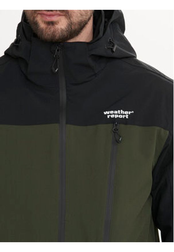 Weather Report Kurtka przeciwdeszczowa Delton WR201566 Zielony Regular Fit. Kolor: zielony. Materiał: syntetyk