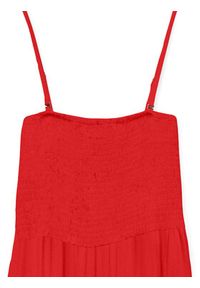 Vero Moda Sukienka letnia Easy 10328766 Czerwony Regular Fit. Kolor: czerwony. Materiał: wiskoza. Sezon: lato