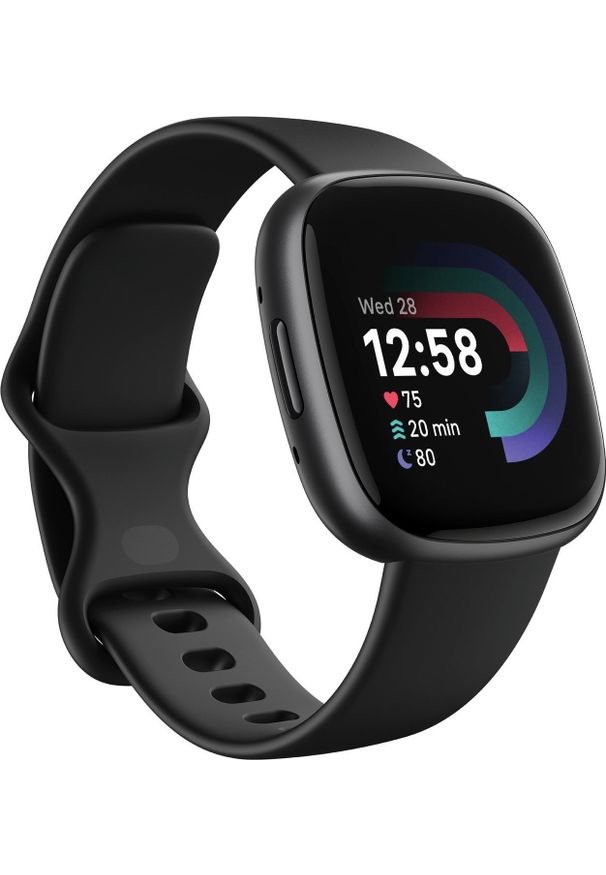FITBIT - Smartwatch Fitbit Versa 4 Czarny (FB523BKBK). Rodzaj zegarka: smartwatch. Kolor: czarny