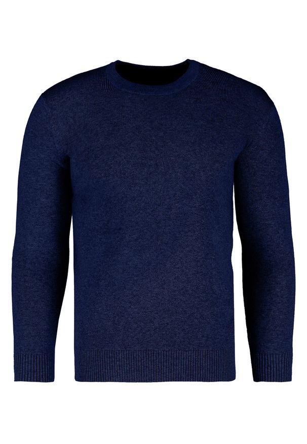 Volcano - Bawełniany sweter S-RAYAN. Okazja: na co dzień. Kolor: niebieski. Materiał: bawełna. Styl: casual, klasyczny, elegancki