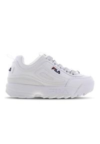 Buty do chodzenia damskie Fila Disruptor II Premium. Zapięcie: sznurówki. Kolor: biały. Materiał: skóra, syntetyk, tkanina, materiał. Szerokość cholewki: normalna. Sport: turystyka piesza