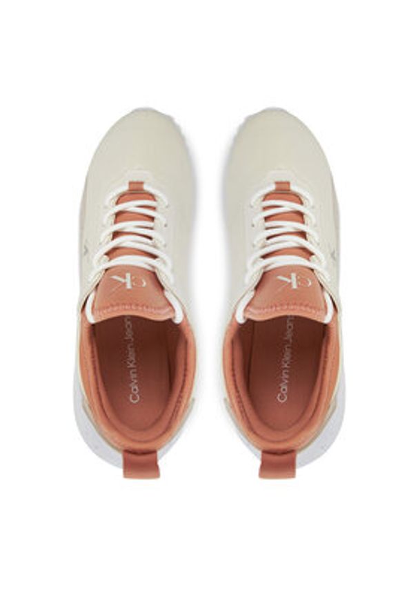 Calvin Klein Jeans Sneakersy Eva Runner Low Lace Mix In YW0YW01759 Écru. Materiał: materiał