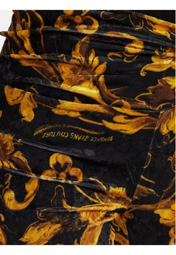 Versace Jeans Couture Legginsy 79HAC322 JS508 Czarny Slim Fit. Kolor: czarny. Materiał: syntetyk