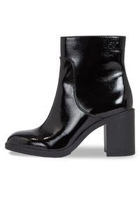 Calvin Klein Jeans Botki Mid Block Heel Boot Naplak Wn YW0YW01258 Czarny. Kolor: czarny. Materiał: skóra #5