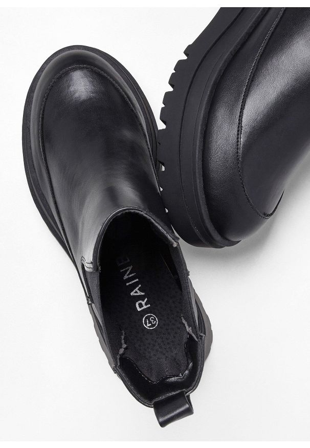 bonprix - Sztyblety z profilowaną podeszwą. Kolor: czarny