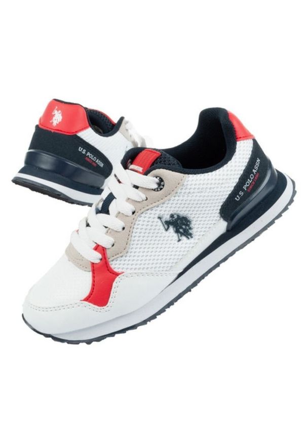 Buty U.S. Polo ASSN. Jr UP21J48074-WHI-RED01 wielokolorowe. Kolor: wielokolorowy. Materiał: guma, materiał, tkanina, syntetyk. Szerokość cholewki: normalna. Wzór: kolorowy
