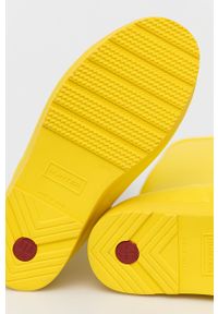Hunter Kalosze damskie kolor żółty. Nosek buta: okrągły. Kolor: żółty. Materiał: guma. Obcas: na platformie #2