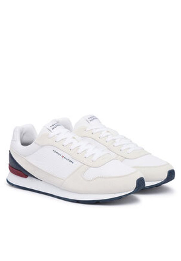 TOMMY HILFIGER - Tommy Hilfiger Sneakersy Light Eva Runner FM0FM05907 Biały. Kolor: biały. Materiał: skóra, zamsz