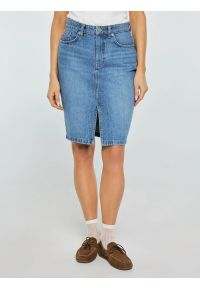 Big-Star - Spódnica damska jeansowa mini niebieska Zoe 462. Okazja: na co dzień. Kolor: niebieski. Materiał: jeans. Styl: casual, klasyczny #4