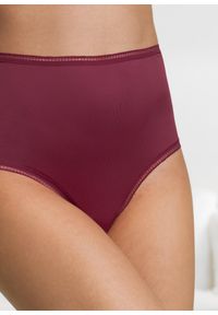 bonprix - Figi z wysoką talią z mikrofibry (3 pary). Kolor: czarny. Materiał: mikrofibra. Wzór: gładki, koronka #3