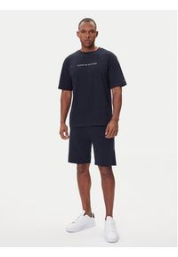 TOMMY HILFIGER - Tommy Hilfiger T-Shirt UM0UM03685 Granatowy Regular Fit. Kolor: niebieski. Materiał: bawełna