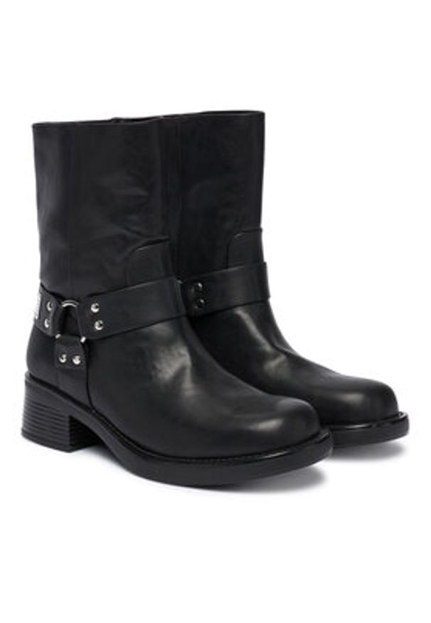 Just Cavalli Botki 79RA3S91 ZSD61 Czarny. Kolor: czarny. Materiał: skóra