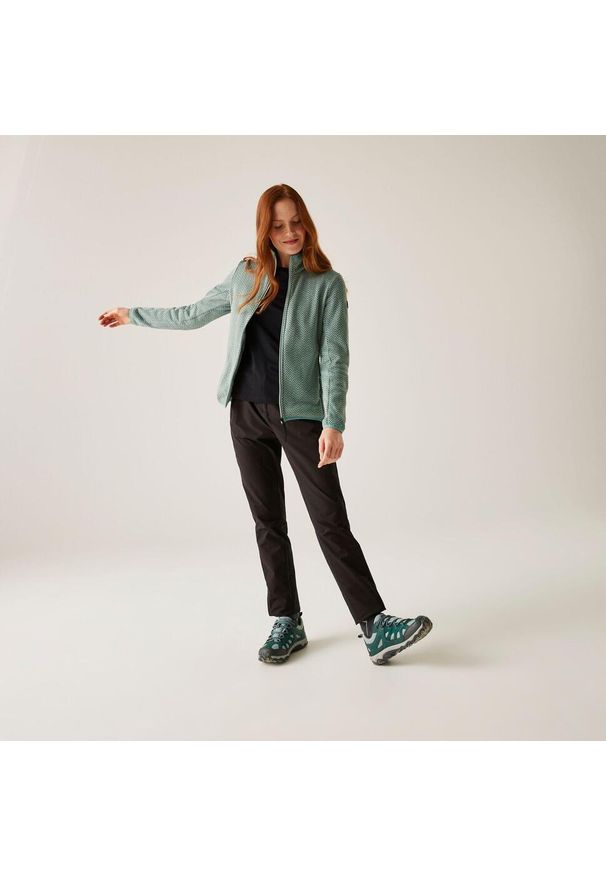 Regatta - Polar damski rozsuwany Elzie. Kolor: zielony. Materiał: polar