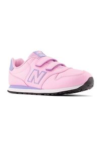 Buty New Balance Jr GV500CA1 różowe. Okazja: na co dzień. Zapięcie: rzepy. Kolor: różowy. Materiał: guma, materiał. Szerokość cholewki: normalna #4