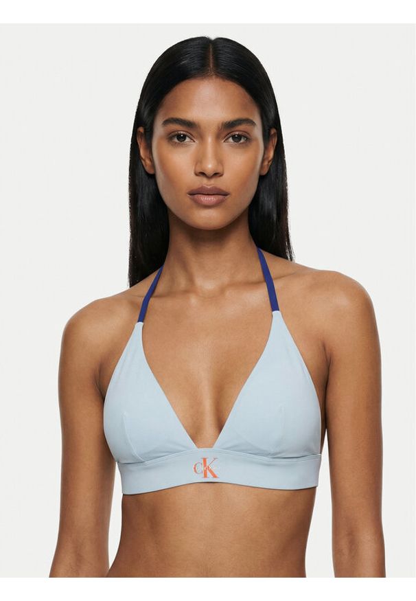 Calvin Klein Swimwear Góra od bikini LV00Q61225 Niebieski. Kolor: niebieski. Materiał: syntetyk