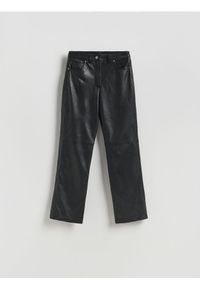 Reserved - Spodnie z owczej skóry - czarny. Kolor: czarny. Materiał: skóra #1