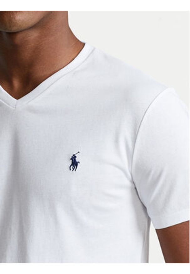 Polo Ralph Lauren T-Shirt 710671453008 Biały Slim Fit. Typ kołnierza: polo. Kolor: biały. Materiał: bawełna
