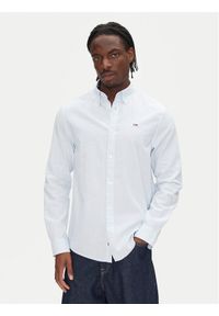 Tommy Jeans Koszula DM0DM20875 Błękitny Regular Fit. Kolor: niebieski. Materiał: bawełna