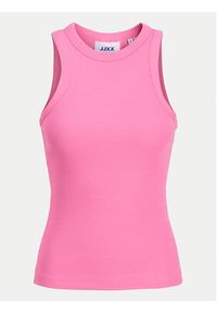 JJXX Top 12224661 Różowy Rib Fit. Kolor: różowy. Materiał: bawełna