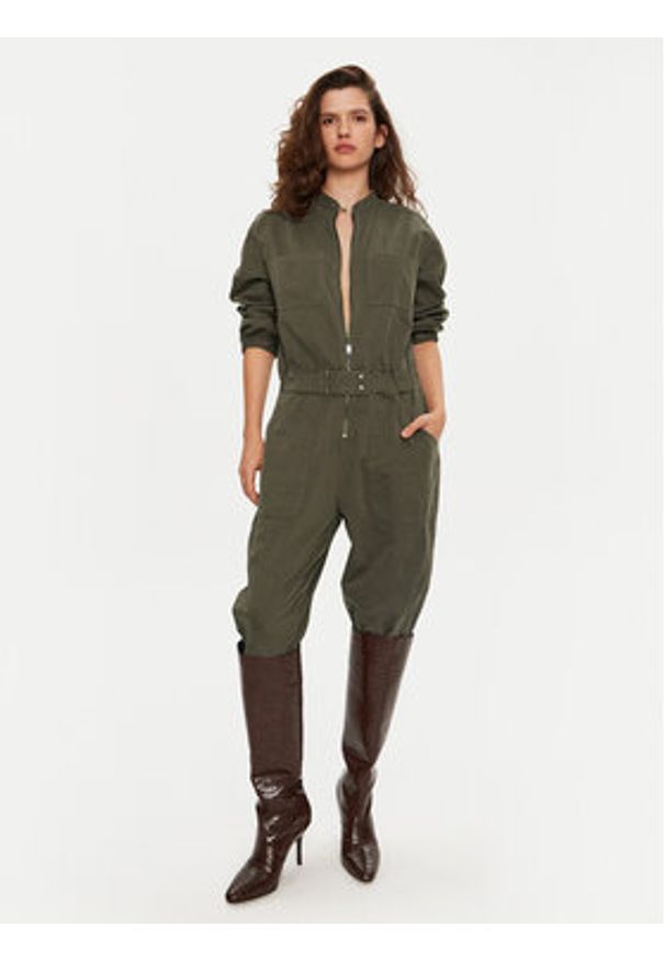 One Teaspoon Kombinezon 26637 Khaki Relaxed Fit. Kolor: brązowy. Materiał: bawełna