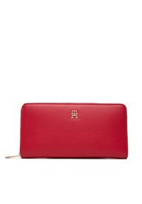 TOMMY HILFIGER - Duży Portfel Damski Tommy Hilfiger. Kolor: czerwony