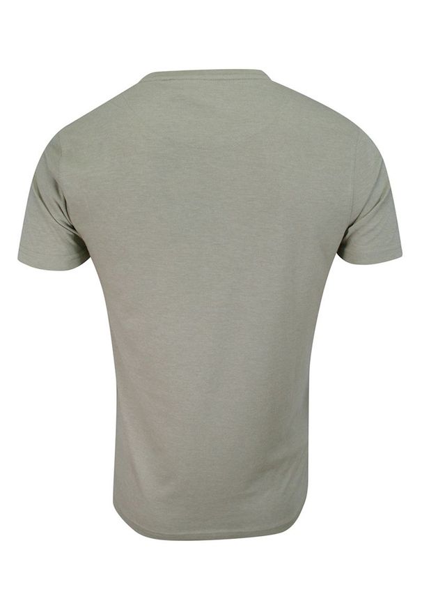 Brave Soul - T-shirt Beżowy, Dekolt z Guzikami V-neck, Koszulka z Kieszonką -BRAVE SOUL. Okazja: na co dzień. Kolor: beżowy, brązowy, wielokolorowy. Materiał: bawełna, poliester. Sezon: lato, wiosna. Styl: casual