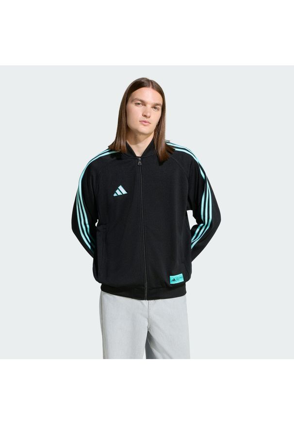 Adidas - Bluza dresowa Mercedes - AMG Petronas Formula One Team Las Vegas Men. Kolor: czarny, biały, wielokolorowy. Materiał: dresówka. Sport: fitness
