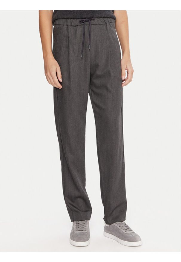Marella Spodnie materiałowe Nyssa 2523136025 Szary Regular Fit. Kolor: szary. Materiał: syntetyk