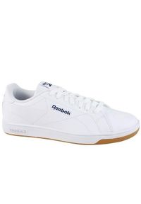 Buty do chodzenia męskie Reebok Court Clean. Kolor: biały. Materiał: materiał, syntetyk. Szerokość cholewki: normalna. Sport: turystyka piesza