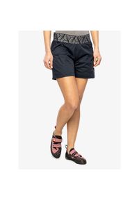 OCUN - Spodenki wspinaczkowe damskie Ocun Pantera Organic Shorts. Kolor: szary. Długość: krótkie. Wzór: motyw zwierzęcy