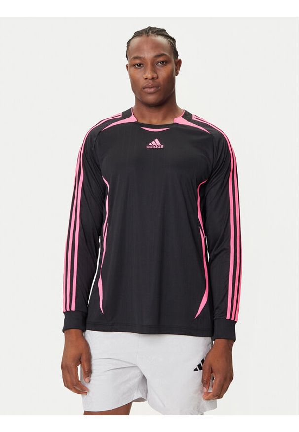 Adidas - adidas Longsleeve Teamgeist adicolor JW5907 Czarny Loose Fit. Kolor: czarny. Materiał: syntetyk. Długość rękawa: długi rękaw