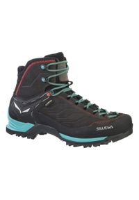 Buty Trekkingowe Damskie Salewa Mtn Trainer Mid Gtx. Kolor: zielony, wielokolorowy. Materiał: guma, syntetyk, materiał