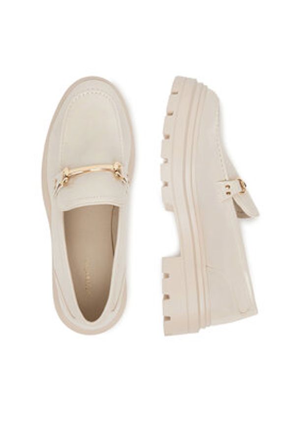 DeeZee Loafersy 58682-9 Beżowy. Kolor: beżowy. Materiał: skóra