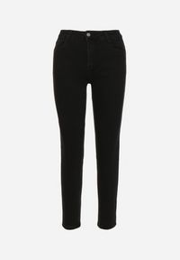 Born2be - Czarne Jeansy o Dopasowanym Kroju z Efektem Push Up Vonnira. Okazja: na co dzień. Kolor: czarny. Styl: elegancki, casual #7