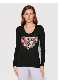 Guess Bluzka W2YI36 J1311 Czarny Slim Fit. Kolor: czarny. Materiał: bawełna #1