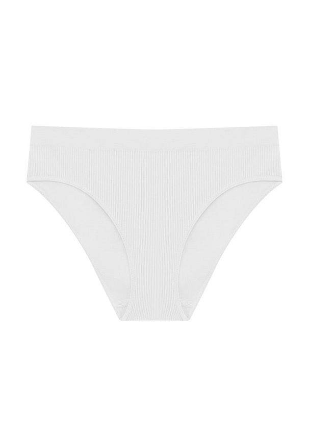 Intica - Tongi damskie bezszwowe z elastycznego materiału Virginija. Kolor: biały. Materiał: materiał