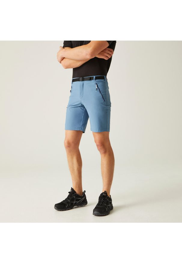 Regatta - Spodenki trekkingowe męskie Xert Stretch. Kolor: niebieski. Materiał: poliamid, elastan. Sport: turystyka piesza